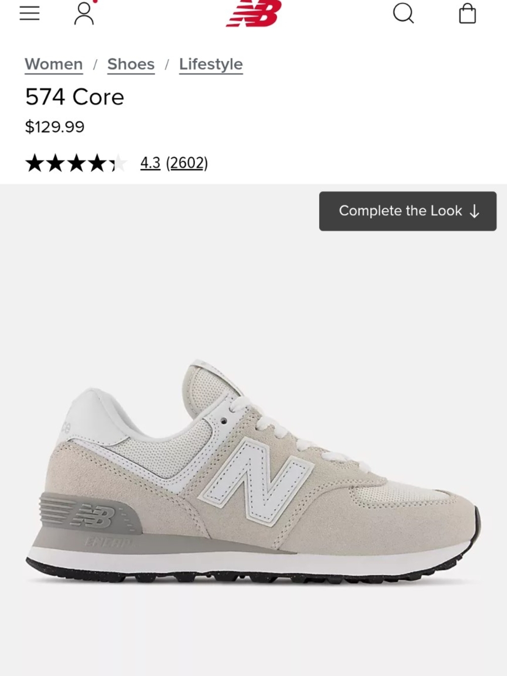 EUC New Balance 574 Women's Sneakers - Size 7 Wide
